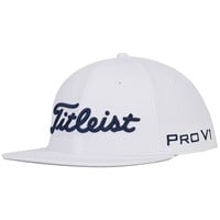 Titleist Tour Elite Flat Bill Golf Hat, White/Navy