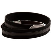 Arnold Palmer Men's Cotton Webbing Center Overlay Leather Golf Belt, Black/Grey