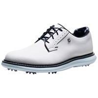 FootJoy Men's Traditions Blucher Golf Shoes, White/Blue