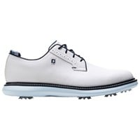 FootJoy Men's Traditions Blucher Golf Shoes, White/Blue