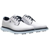 FootJoy Men's Traditions Blucher Golf Shoes, White/Blue