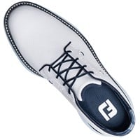 FootJoy Men's Traditions Blucher Golf Shoes, White/Blue