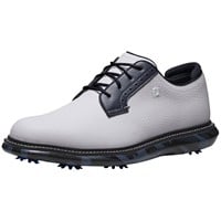 FootJoy Men's Traditions Blucher Golf Shoes, White/Navy