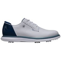 FootJoy Men's Traditions Blucher Golf Shoes, White/Royal