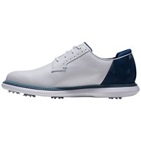 FootJoy Men's Traditions Blucher Golf Shoes, White/Royal