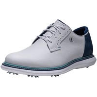 FootJoy Men's Traditions Blucher Golf Shoes, White/Royal