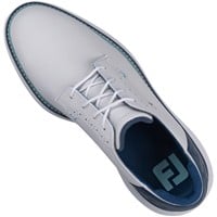 FootJoy Men's Traditions Blucher Golf Shoes, White/Royal