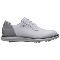 FootJoy Men's Traditions Blucher Golf Shoes, White/Silver