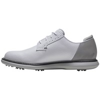 FootJoy Men's Traditions Blucher Golf Shoes, White/Silver