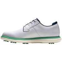 FootJoy Men's Traditions Blucher Golf Shoes, White/Teal