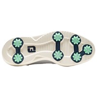 FootJoy Men's Traditions Blucher Golf Shoes, White/Teal