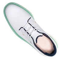 FootJoy Men's Traditions Blucher Golf Shoes, White/Teal