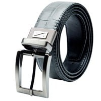 NIKE Men's Reversible Croco to Smooth Golf Belt, Grey/Black