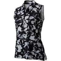 Dunning Women's Aubrey Jersey Performance Sleeveless Golf Polo, Black