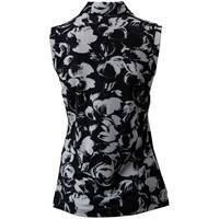 Dunning Women's Aubrey Jersey Performance Sleeveless Golf Polo, Black