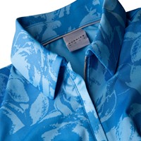 Dunning Women's Aubrey Jersey Performance Sleeveless Golf Polo, Blue