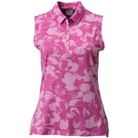Dunning Women's Aubrey Jersey Performance Sleeveless Golf Polo, Pink