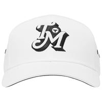 TaylorMade Lifestyle Metal Eyelet Flatbill Adjustable Golf Hat, White