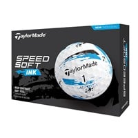 TaylorMade 2025 SpeedSoft Ink Golf Balls, White/Blue