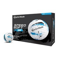 TaylorMade 2025 SpeedSoft Ink Golf Balls, White/Blue