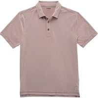 Linksoul Men's Monterey Jersey Micro Stripe Golf Polo, Burnt Orange