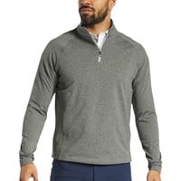 FootJoy Men's Thermo Series Heather Brushed Back Midlayer Golf Pullover, Black