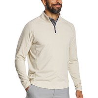 FootJoy Men's Thermo Series Heather Brushed Back Midlayer Golf Pullover, Stone