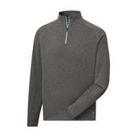 FootJoy Men's Thermo Series Heather Brushed Back Midlayer Golf Pullover, Grey