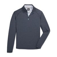 FootJoy Men's Thermo Series Heather Brushed Back Midlayer Golf Pullover, Navy