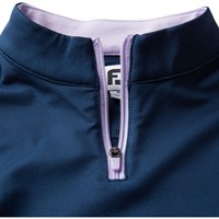 FootJoy Junior Zipper  Placket Sleeveless Golf Shirt, Navy