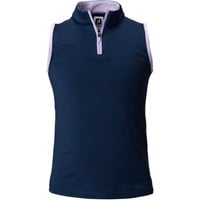 FootJoy Junior Zipper  Placket Sleeveless Golf Shirt