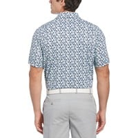 Callaway Men's Abstract Golf Ball Print Golf Polo, Navy