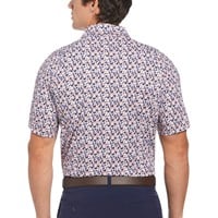 Callaway Men's Abstract Golf Ball Print Golf Polo, Peach
