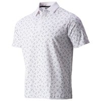 Callaway Men's Painted Chev Trademark Print Golf Polo, White