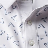 Callaway Men's Painted Chev Trademark Print Golf Polo, White