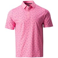 Callaway Men's Painted Chev Trademark Print Golf Polo, Pink