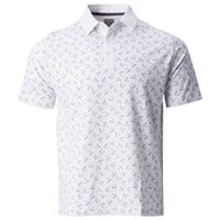 Callaway Men's Painted Chev Trademark Print Golf Polo, White
