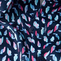 Callaway Men's All Over Birdie/Eagle Print Golf Polo, Navy