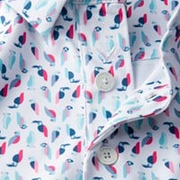 Callaway Men's All Over Birdie/Eagle Print Golf Polo, White