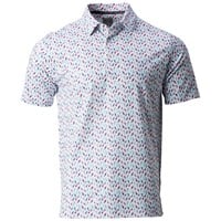 Callaway Men's All Over Birdie/Eagle Print Golf Polo, White