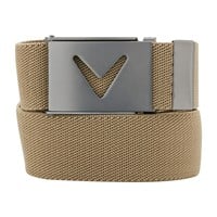 Callaway Mens V Logo Web Golf Belt, Tan