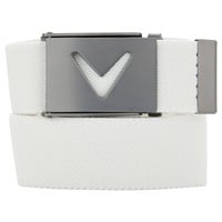 Callaway Mens V Logo Web Golf Belt, White