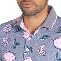 Puma Men's Arnold Palmer Pink Lemonade Golf Polo, Navy