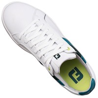 FootJoy Women's Links Golf Shoes - Previous Season Style, White/Dark Green