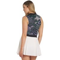 Puma Women's Cloudspun Bloom Camo Sleeveless Golf Polo, Black