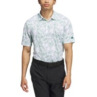 adidas Men's Ultimate365 Mesh Print Golf Polo, White/Green