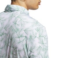 adidas Men's Ultimate365 Mesh Print Golf Polo, White/Green