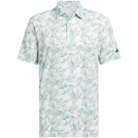 adidas Men's Ultimate365 Mesh Print Golf Polo, White/Green