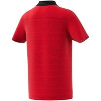 adidas Junior Ottoman Striped Golf Polo, Red
