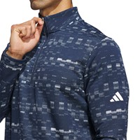 adidas Men's Core Printed 1/4 Zip Golf Pullover, Navy/White